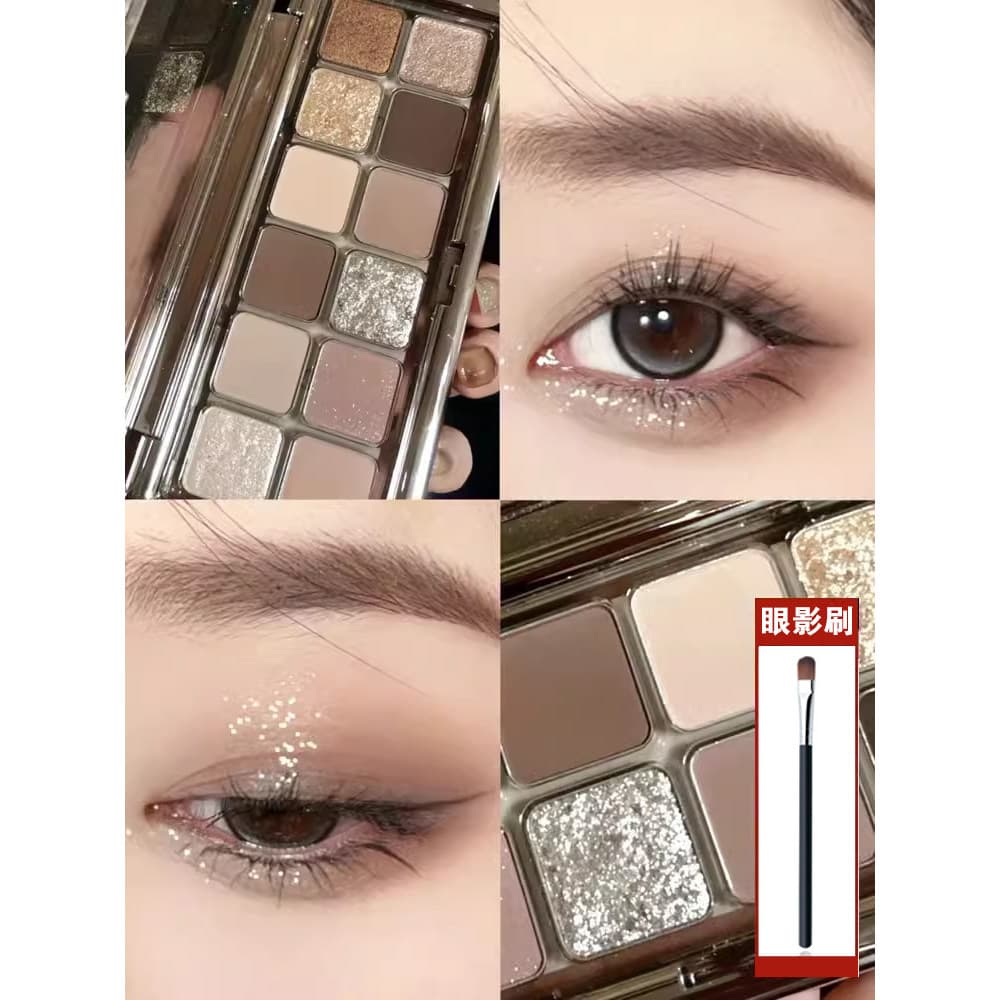 Paleta de sombras para os olhos 2025 Novo estilo de maquiagem com luz diária para iniciantes iniciantes Purê de batatas