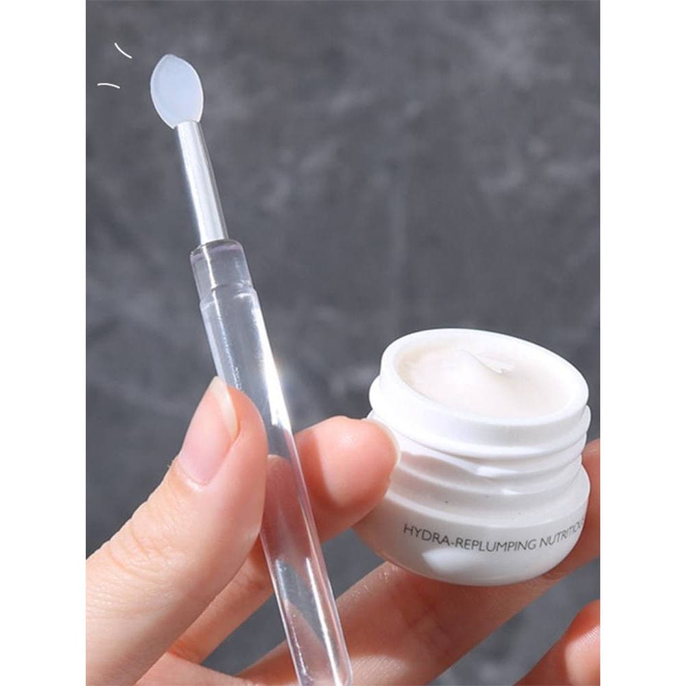 Escova labial de Silicone com tampa, escova portátil para máscara labial, bálsamo labial, colher de escavação dedicada,