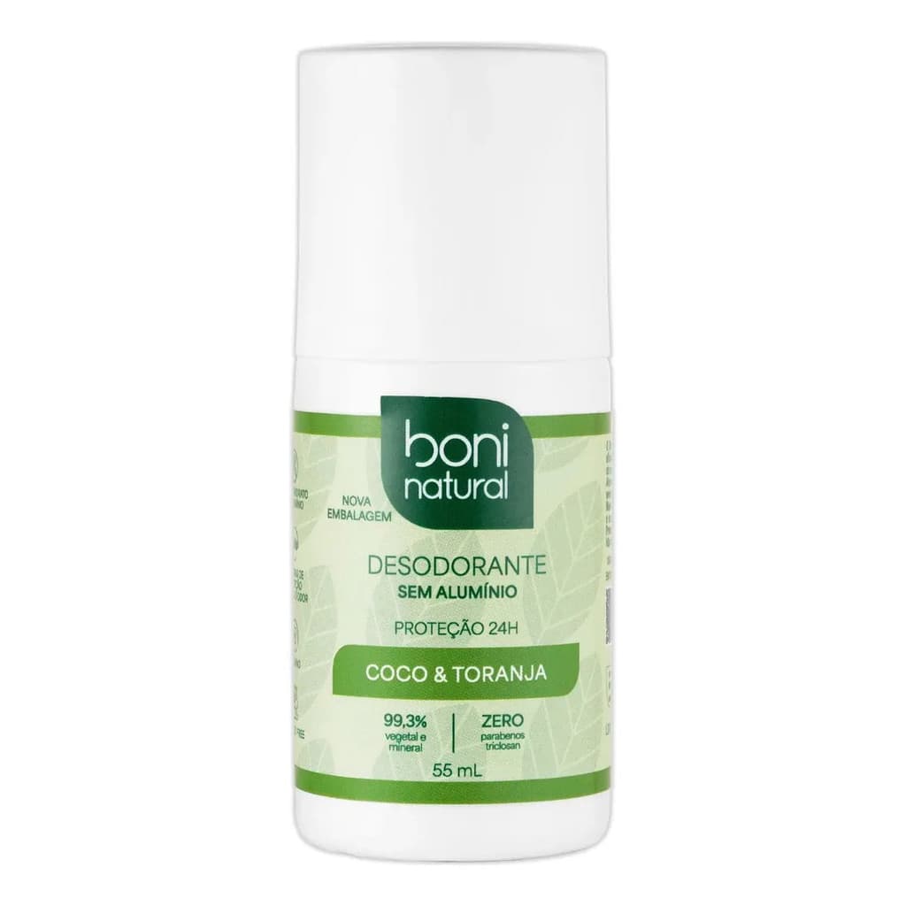Desodorante Roll-on Vegano Toranja E Coco 55ml Boni Natural 55ml