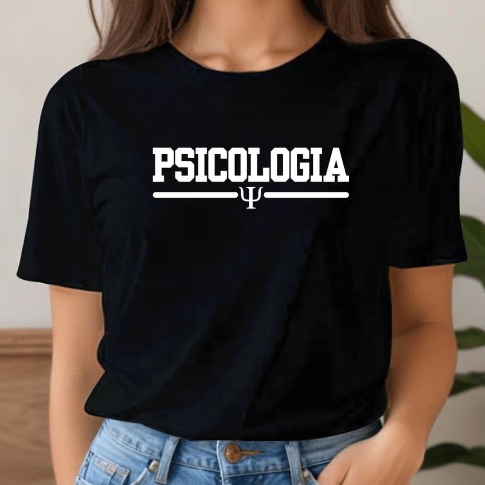 Camiseta Psicologia Camisa Curso Faculdade Profissão Psicóloga 100% Algodão estampada
