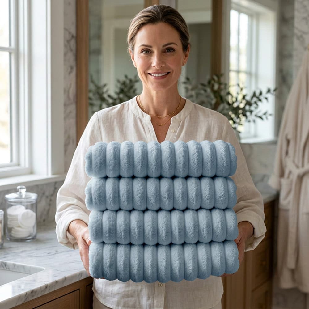 Jogo de Toalha Banho Felpuda 4 Peças Super Grossa Macia Excelente Absorção 100% Algodão Casa Dona