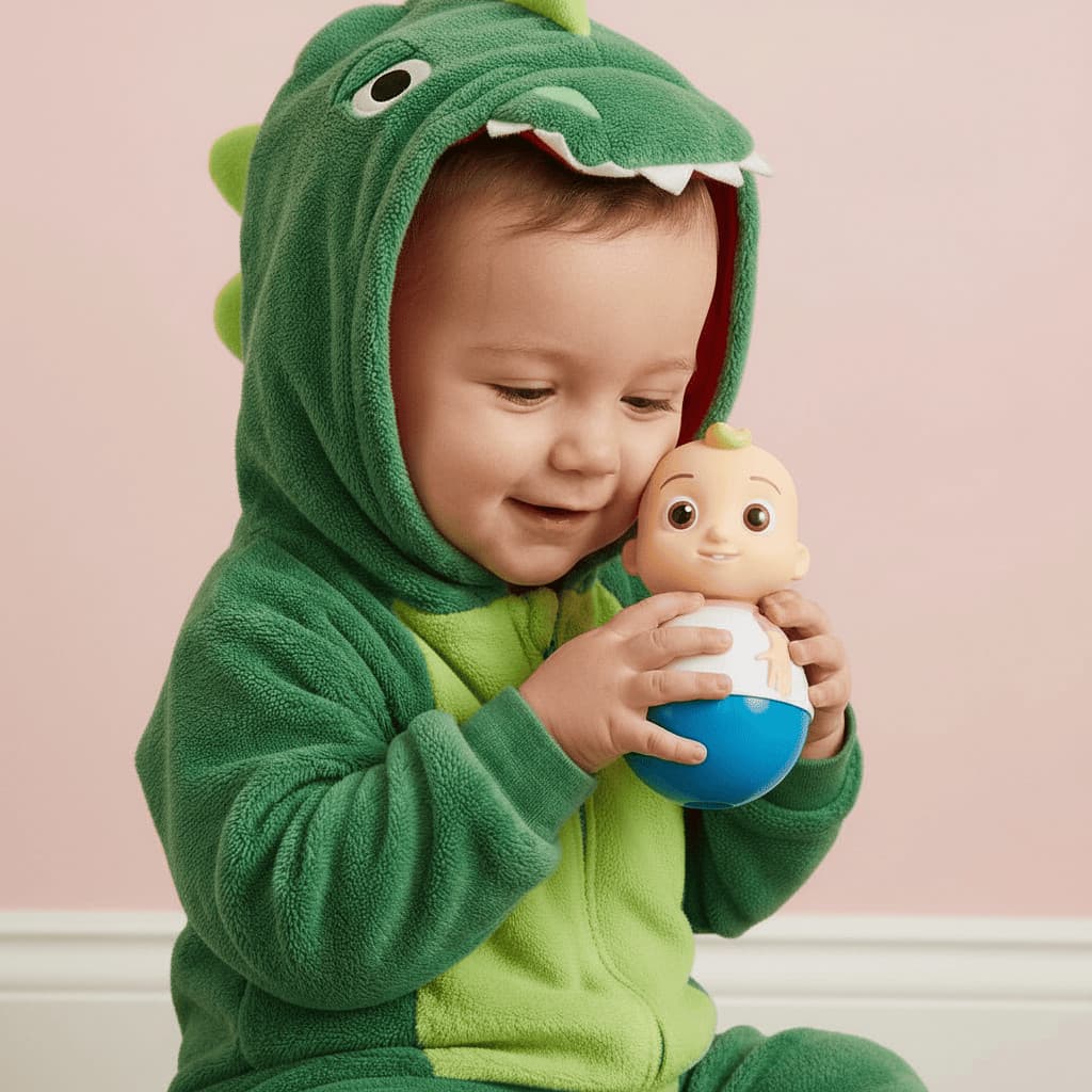 Cocomelon: Super Baby JOJO Boneco Rolante - Brinquedo Infantil com Personagem