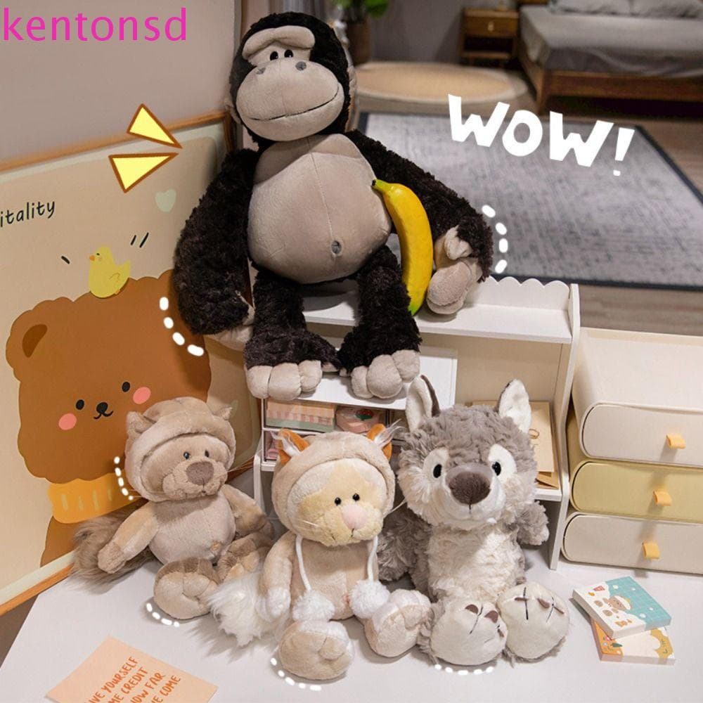 Brinquedo de Pelúcia Fofo Kington SD Animal King Kong Boneco de Desenho Animado 25/35 cm Almofada OQC