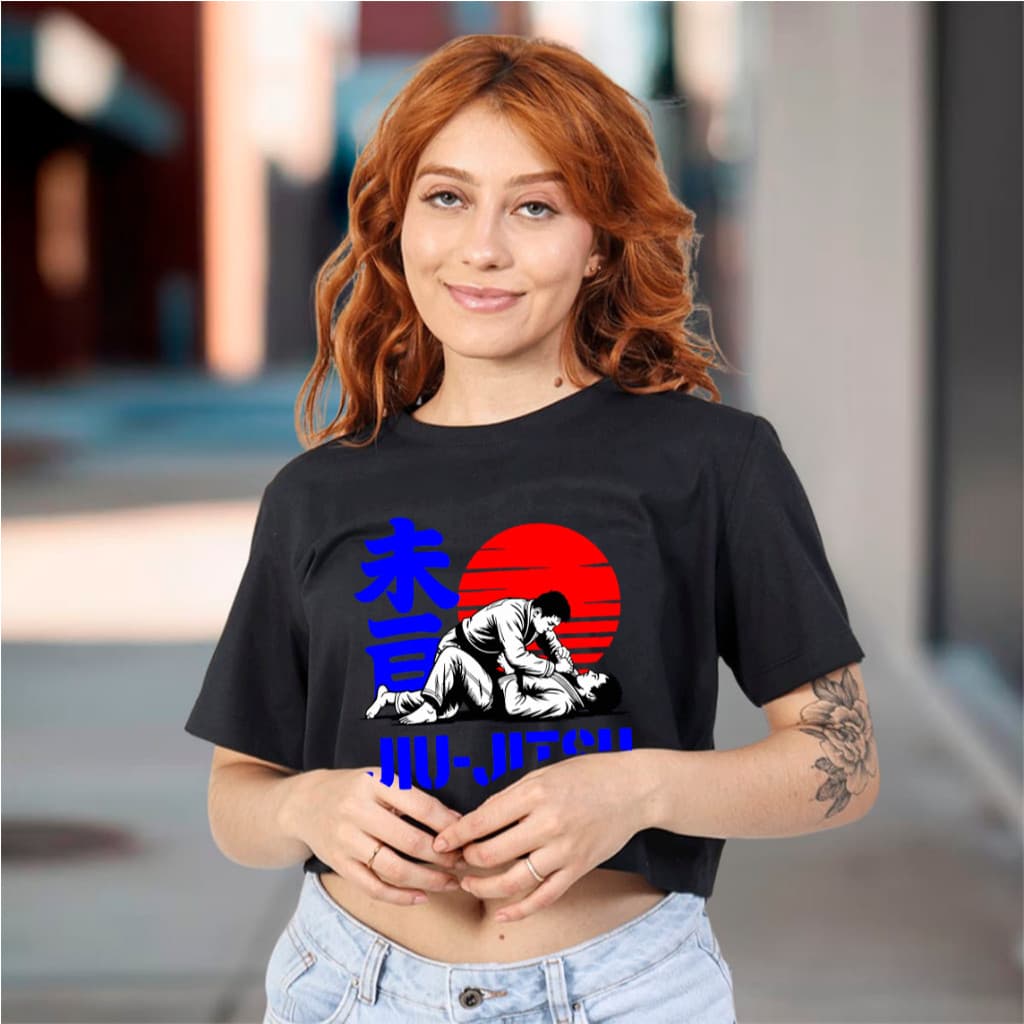 Blusa Cropped Jiu Jitsu Japones Arte Suave