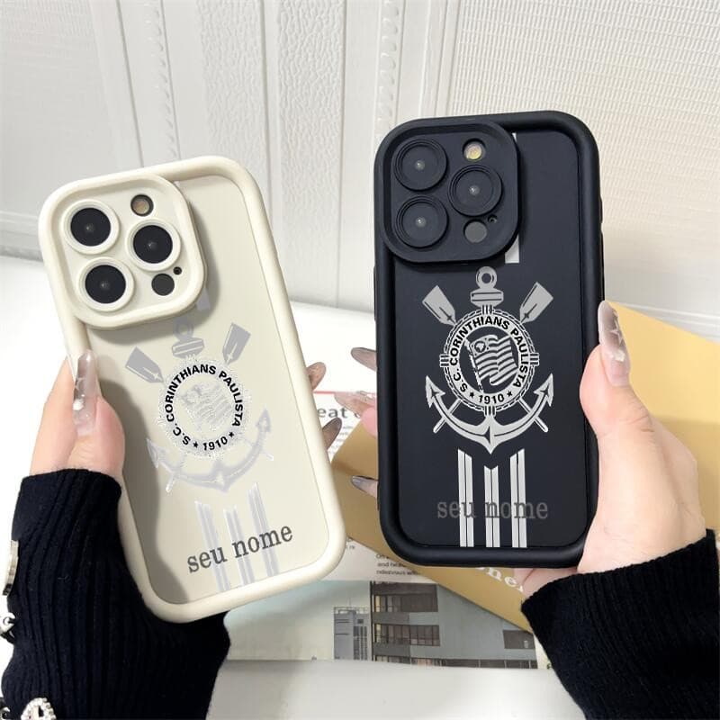 Capinha celular personalizada torcedores do Corinthians Football Club para iPhone 11 12 13 16 17 14 pro max 15 Plus capa
