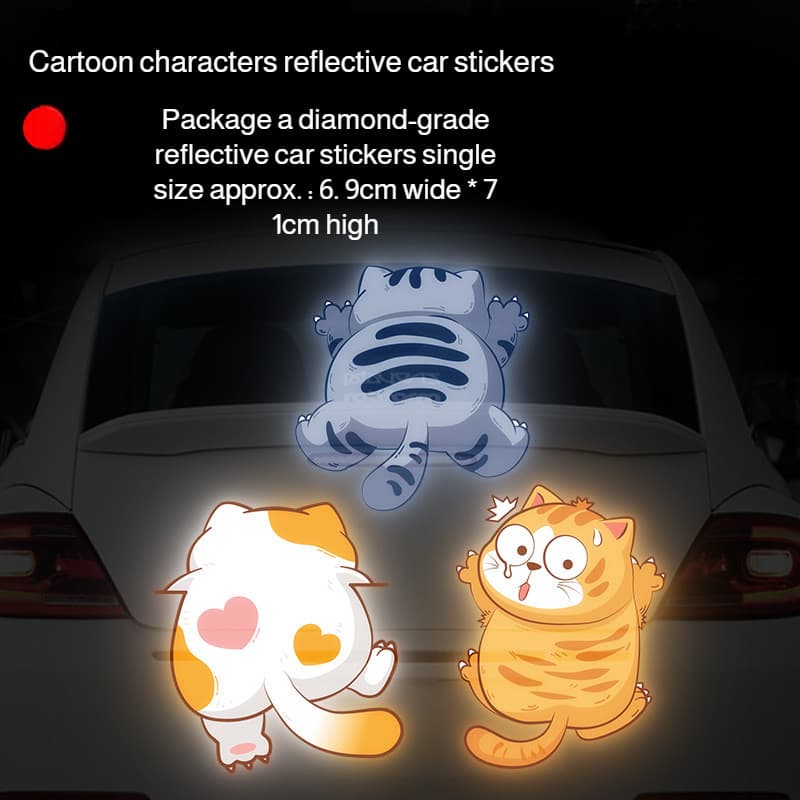 Decalques Refletivos Para Carros De Gatos , Adesivos Decorativos , Coberturas Arranhões De Com Tema De Gato