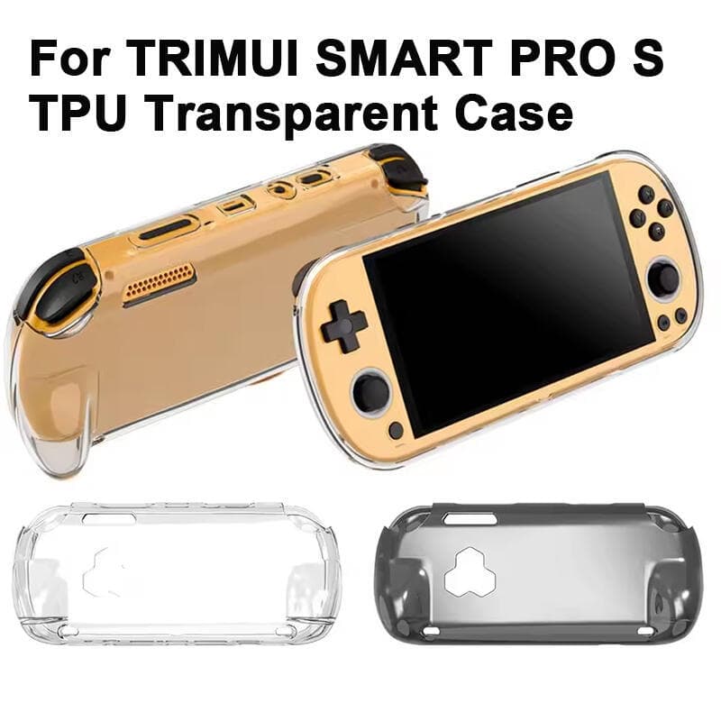 Capa Protetora Transparente Para TRIMUI Smart Pro S Console De Jogos À Prova De Poeira TPU Casca Macia Acessórios De Por