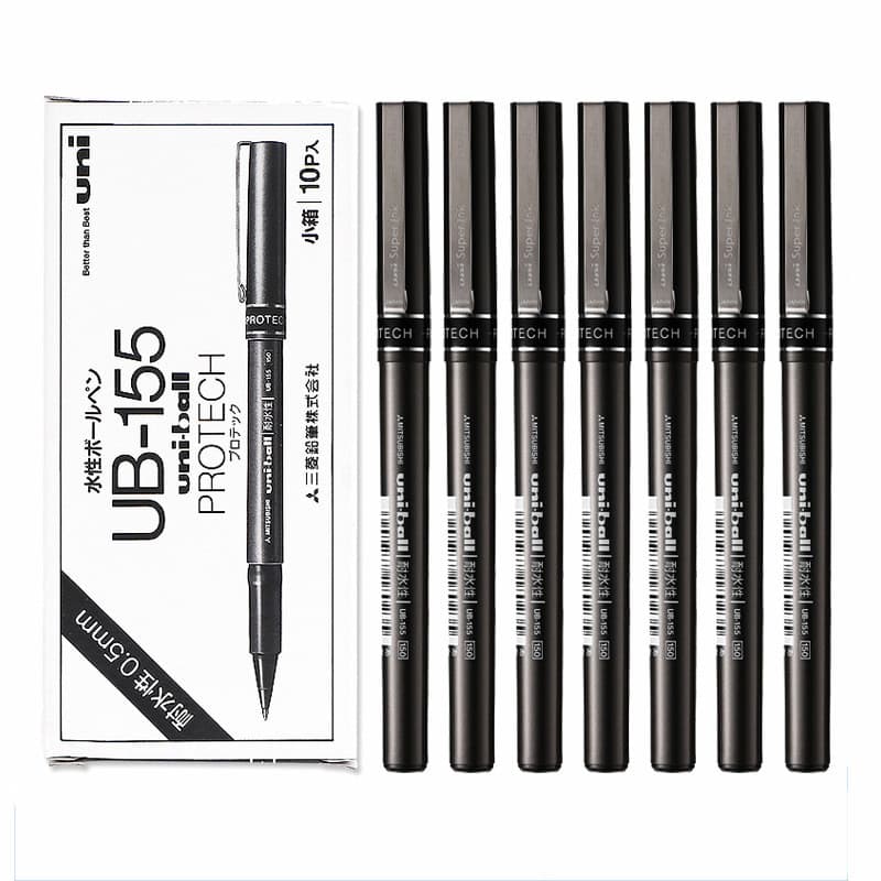 Caneta de gel Mitsubishi do Japão, caneta rollerball de tinta líquida direta 0,5mm, caneta de assinatura empresarial à b