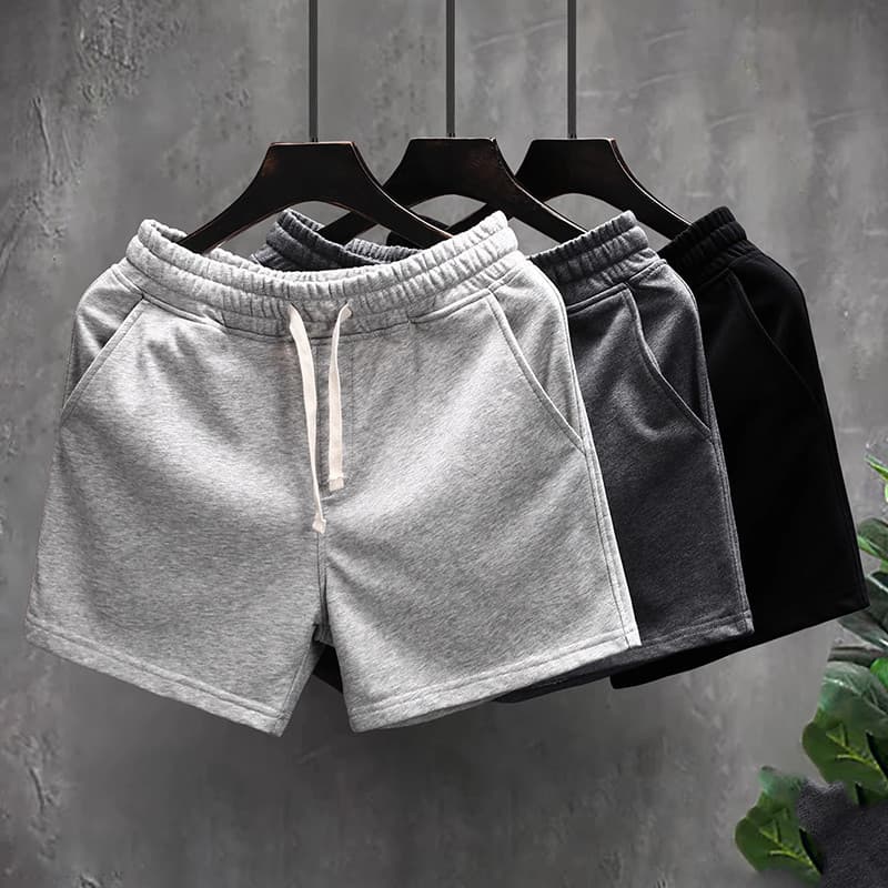 Verão Street Wear Shorts casuais algodão puro solto cor sólida três pontos quarto calças esportes correndo Fitness All-m