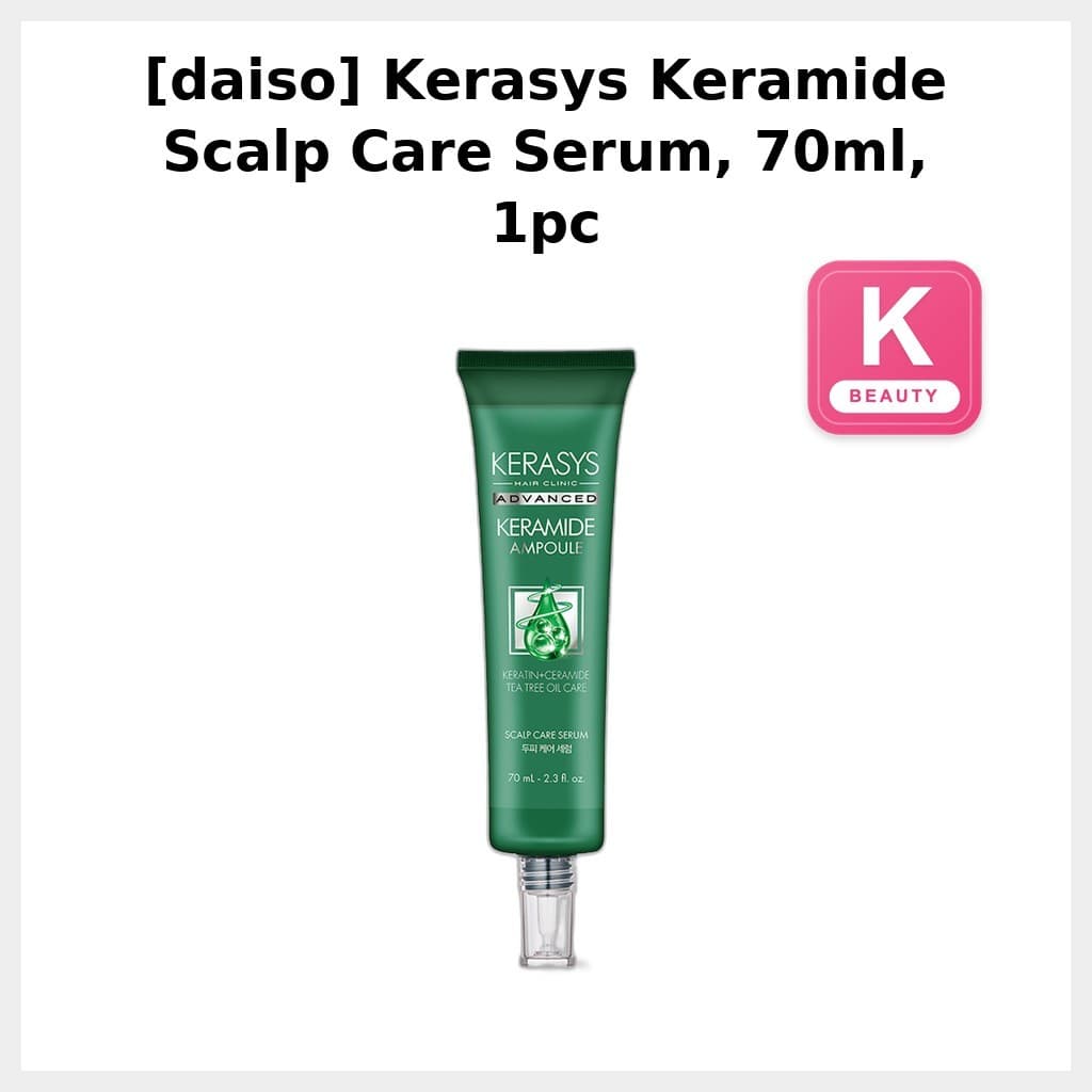 [daiso] Kerasys Keramide Scalp Care Serum , 70ml , 1 Unidade/Soro Coreano Para Couro Cabeludo/Cuidados Com Raízes Saudáv