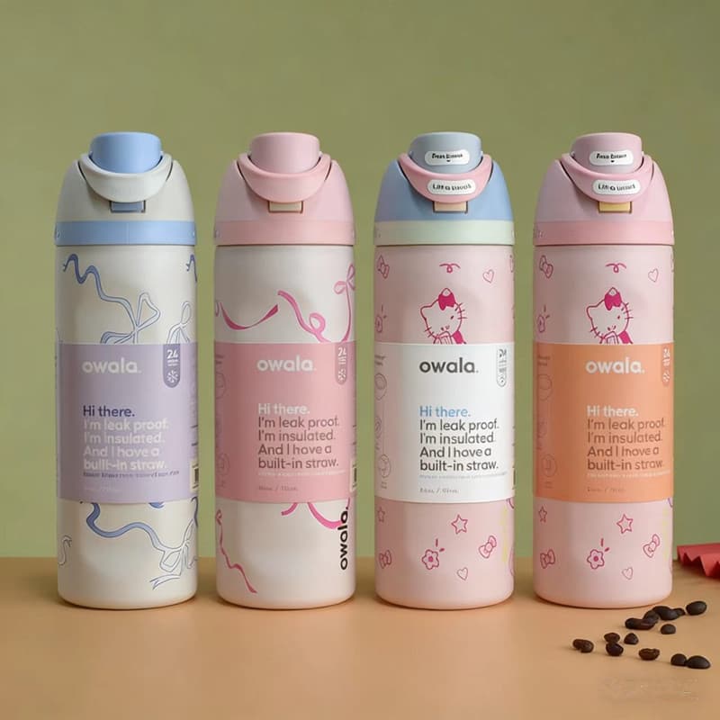 Copo Térmico de Aço Inoxidável Owala FreeSip 710ml 950ml com Parede Dupla para Esportes ao Ar Livre