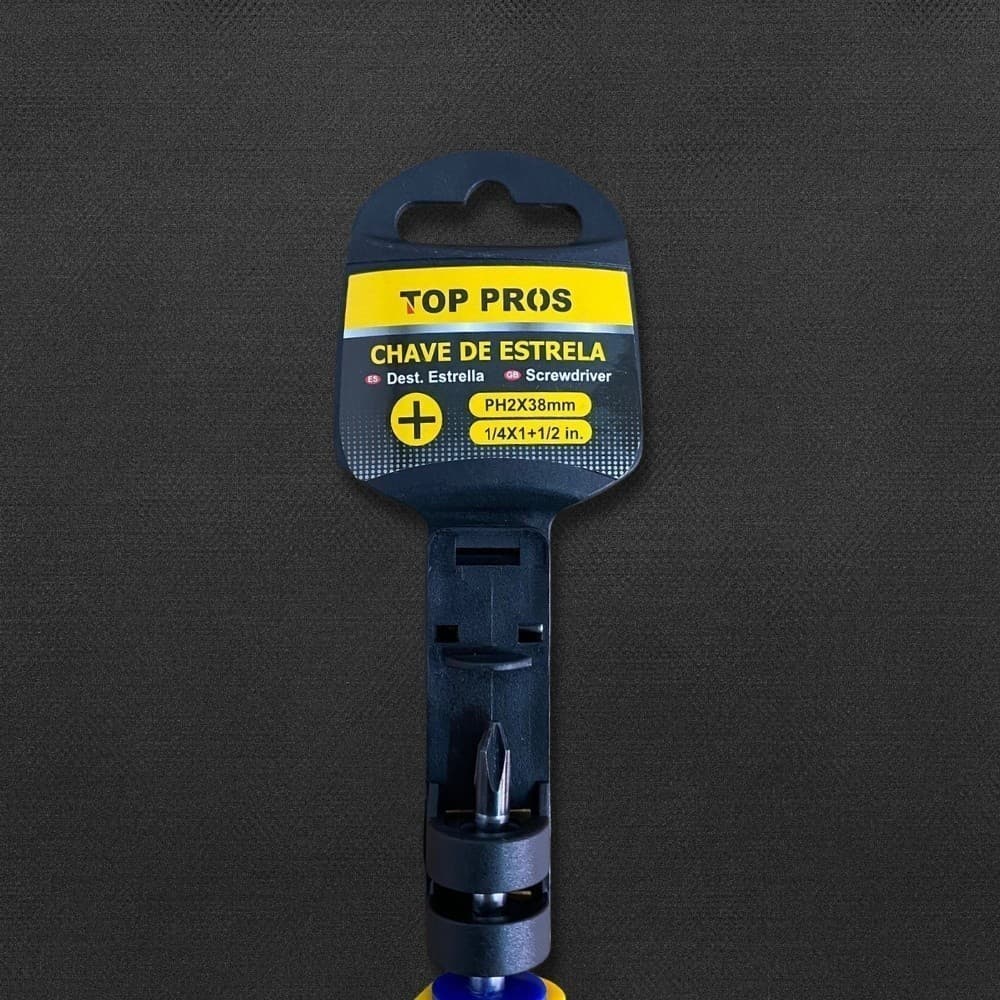 Chave Philips Profissional TOP PROS PH2X38MM Chave Estrela Com Cabo Emborrachado