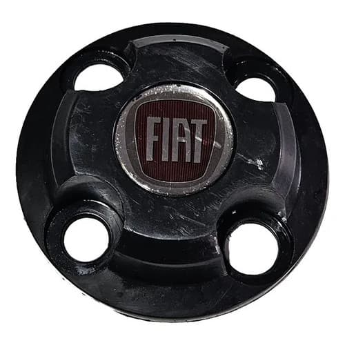 Calota Central Fiat Palio Uno 4 Furos Paralela Preto