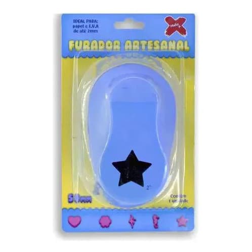 Furador de Papel e EVA Estrela 50mm 5cm Grande Scrapbook Artesanato Corte Preciso Profissional
