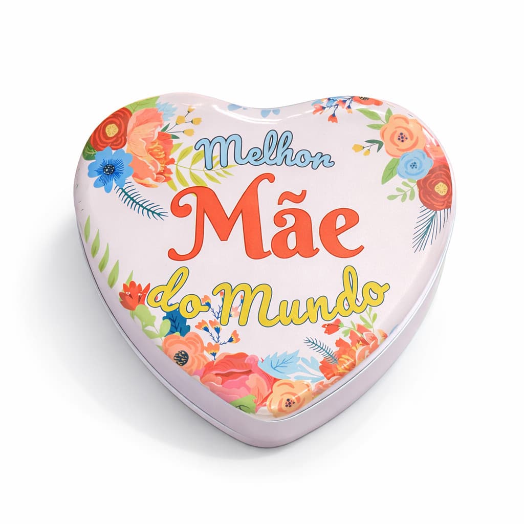 Presente Dia das Mães Colar + Rosas Caixa Luxo Melhor Mãe do Mundo