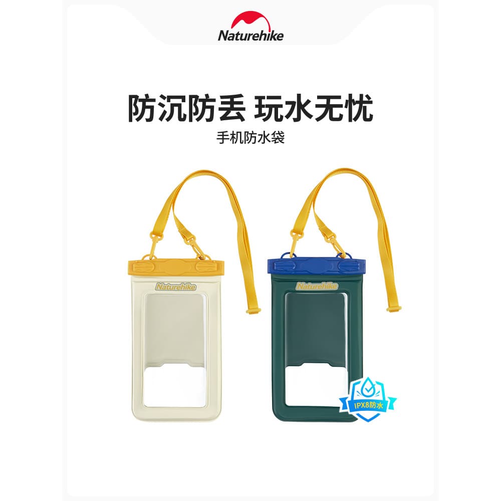 Norw bolsa à prova d'água para celular, tela sensível ao toque, gola Halter, natação, Rafting, mergulho, transparente, s