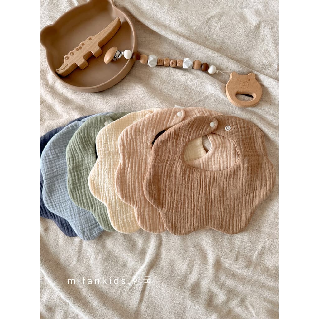 Novo ins estilo coreano infantil Anti-cuspir leite Saliva toalha de algodão puro seis camadas gaze babador do bebê flor
