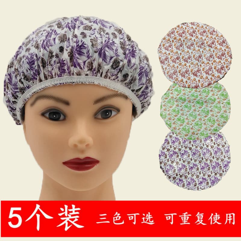 Touca de banho descartável, à prova d'água, para adultos e mulheres, capa de cabelo para banho, chapéu, banho, cabelo