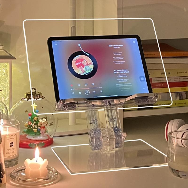 Rack de leitura acrílico elevável estante de leitura coreia ins retrátil acrílico transparente computador Tablet iPad su