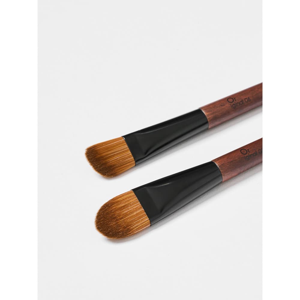 Star Pocket Tongue Gloss Foundation Brush Chanfrado Pincel de maquiagem de base precisa Não coma Pincel de base em pó Pi