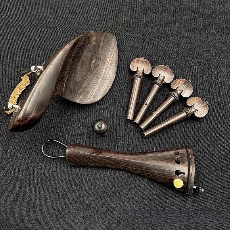 1 Conjunto De Acessórios De Madeira De Ébano natural De Alta Qualidade Para Violino 4/4 , Peças , Cordas , Pinos Qub