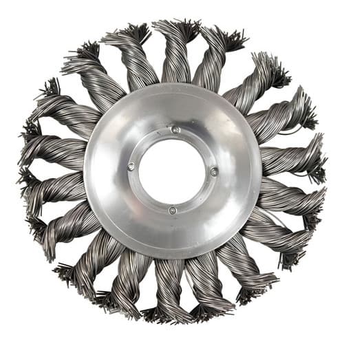 2 Escovas Aço Carbono Circular Fio Torcido4 100mm Furo22,2mm
