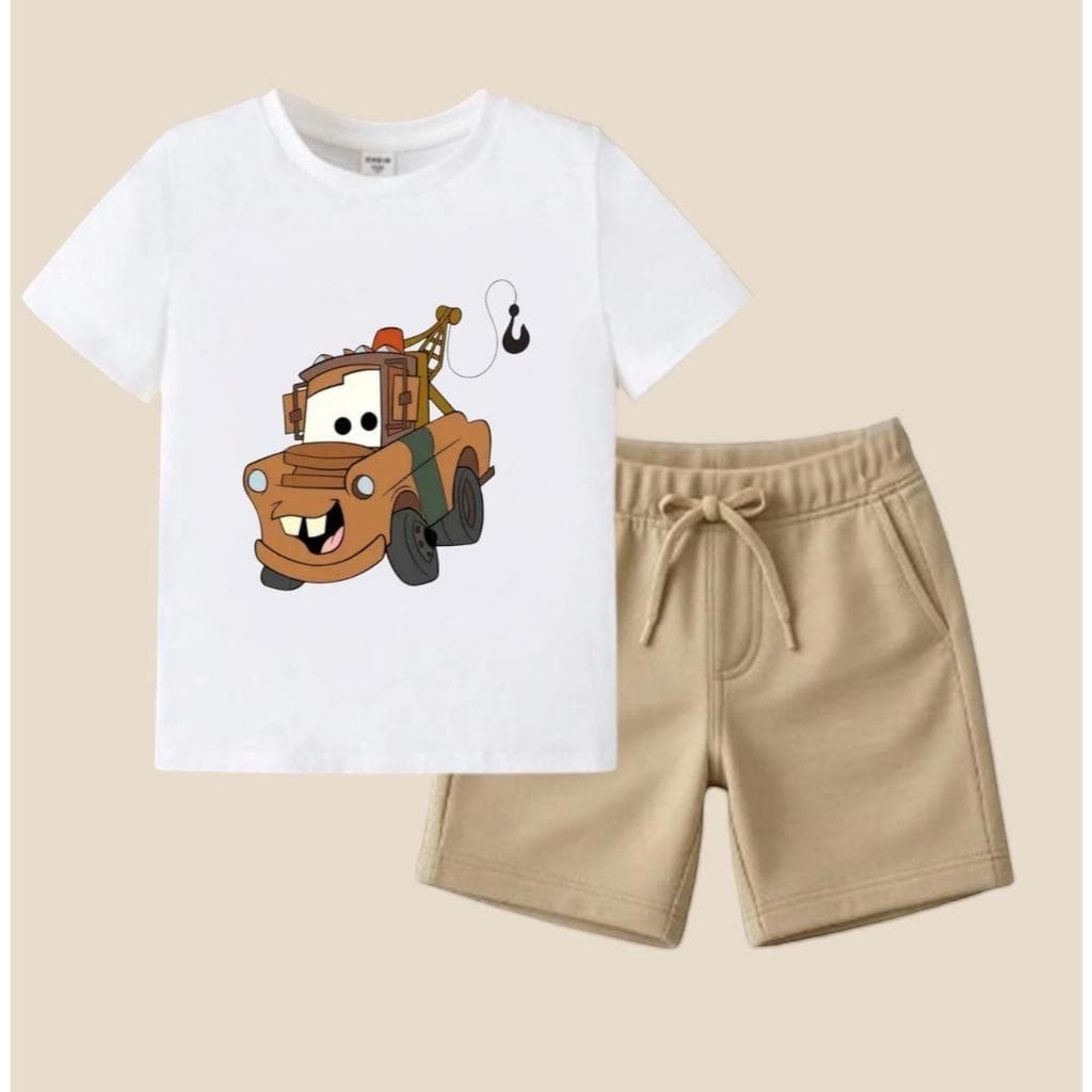 Conjunto Infantil Masculino Camiseta e short Varias estampas Desenhho animado
