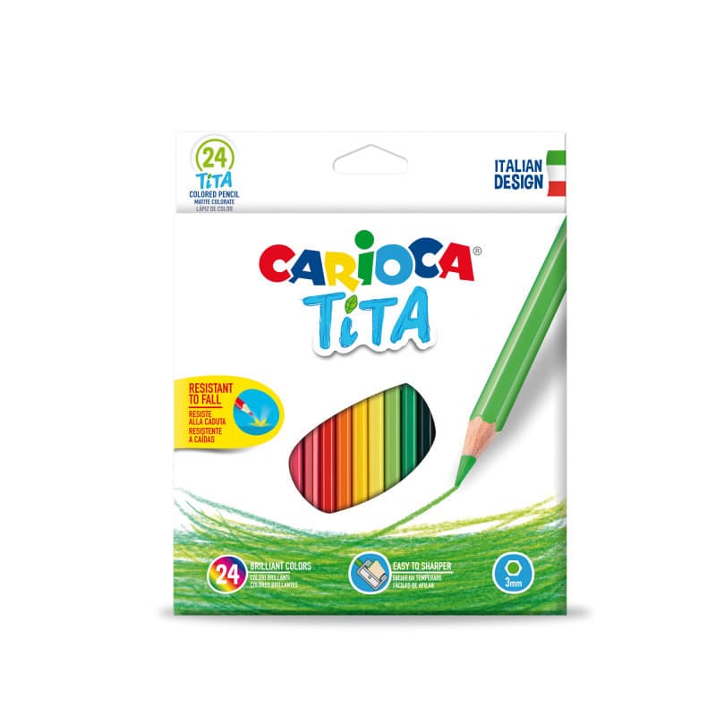 Lápis de Cor 24 Cores Tita Corpo Hexagonal - Carioca