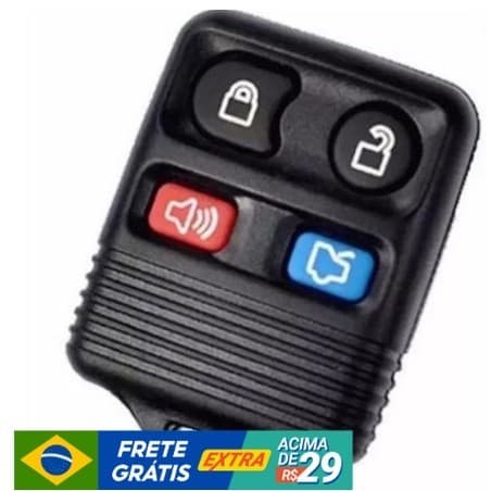 Capa Controle Remoto Alarme Ford Ka Fiesta Ranger Eco Sport 4 Botões