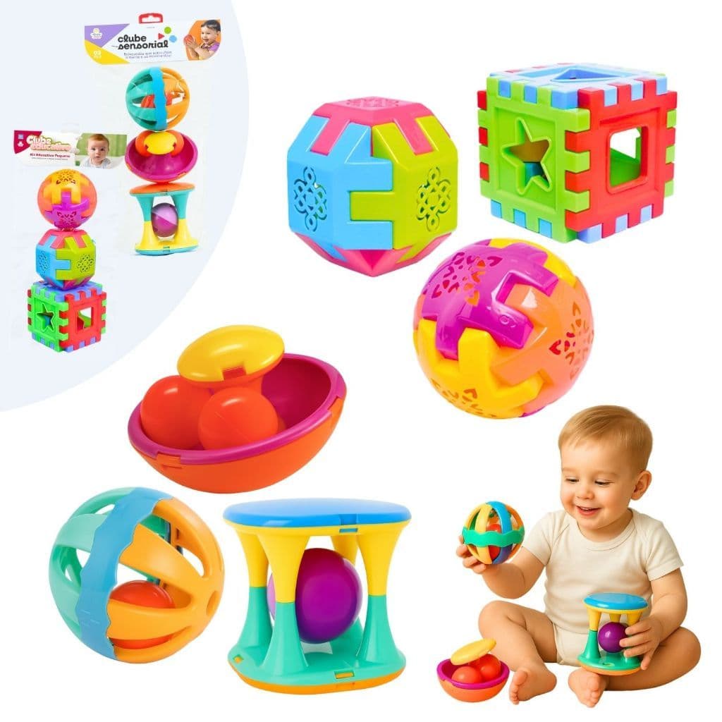 Chocalho Brinquedo Educativo Bebê Gira Ball Cubo Bola Trenzinho Carrinho Infantil Didático Colorido