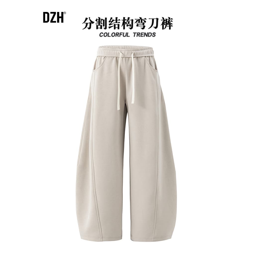 Homens bege Machete calças esportivas americanas Sweatpants calças de outono soltas calças casuais 2026 novo estilo calç