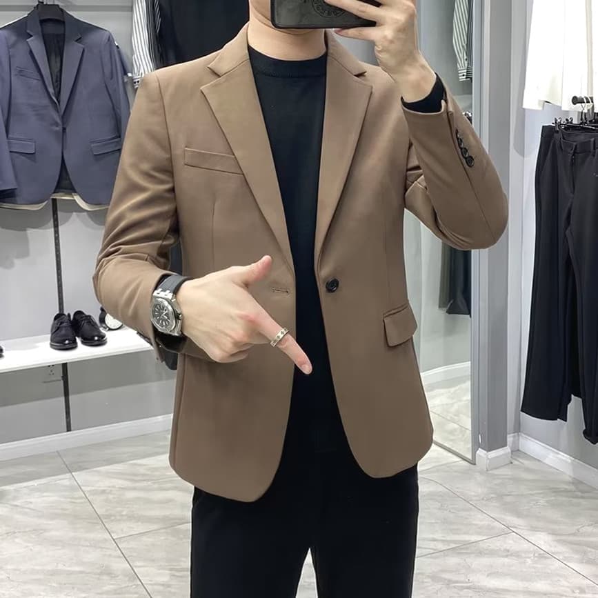 Francês casual ombro almofada terno masculino fino-ajuste Formal trabalho negócios único ocidental casual terno High-End