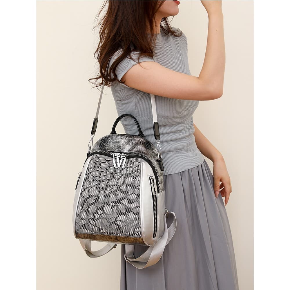 Super quente diamante pequena mochila feminina 2025 novo estilo na moda único xadrez Casual All-Match bolsa de ombro sen