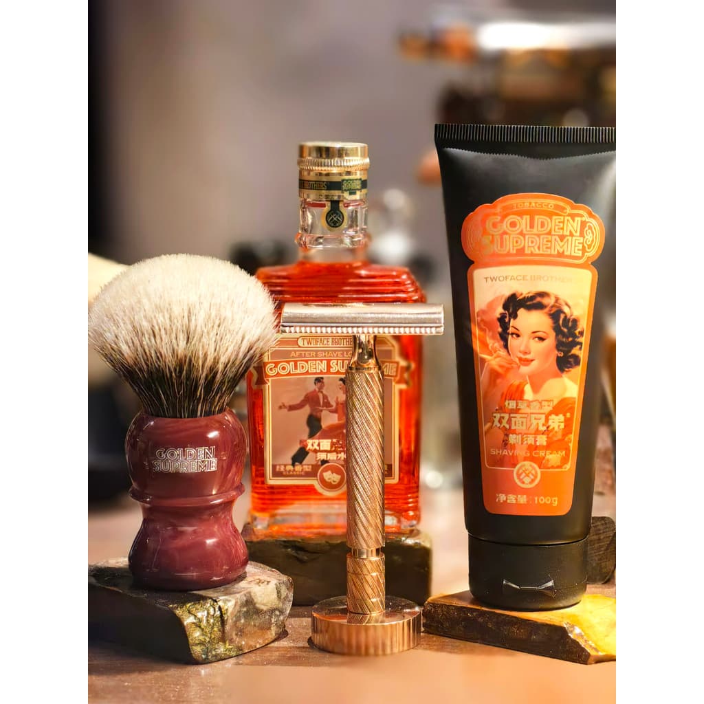 TWOFACE dupla face irmãos creme de barbear masculino limpeza hidratante espuma de barbear barbear suave 100g