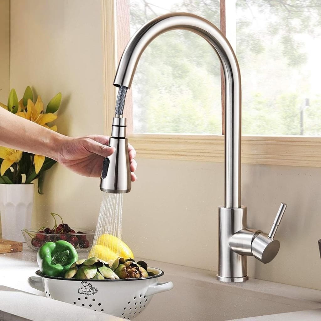Torneira Gourmet Cozinha Pia Com Extensor Flexível Misturador Mono comando chuveirinho Arejador Articulado Inox Fosco