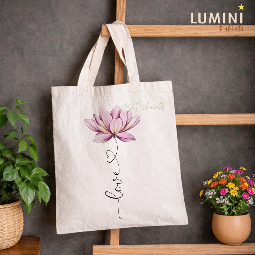Bolsa ECOBAG sacola FLOR Love Unissex ecobag Católica Cristã Casual Verão igreja cristã artigos religiosos