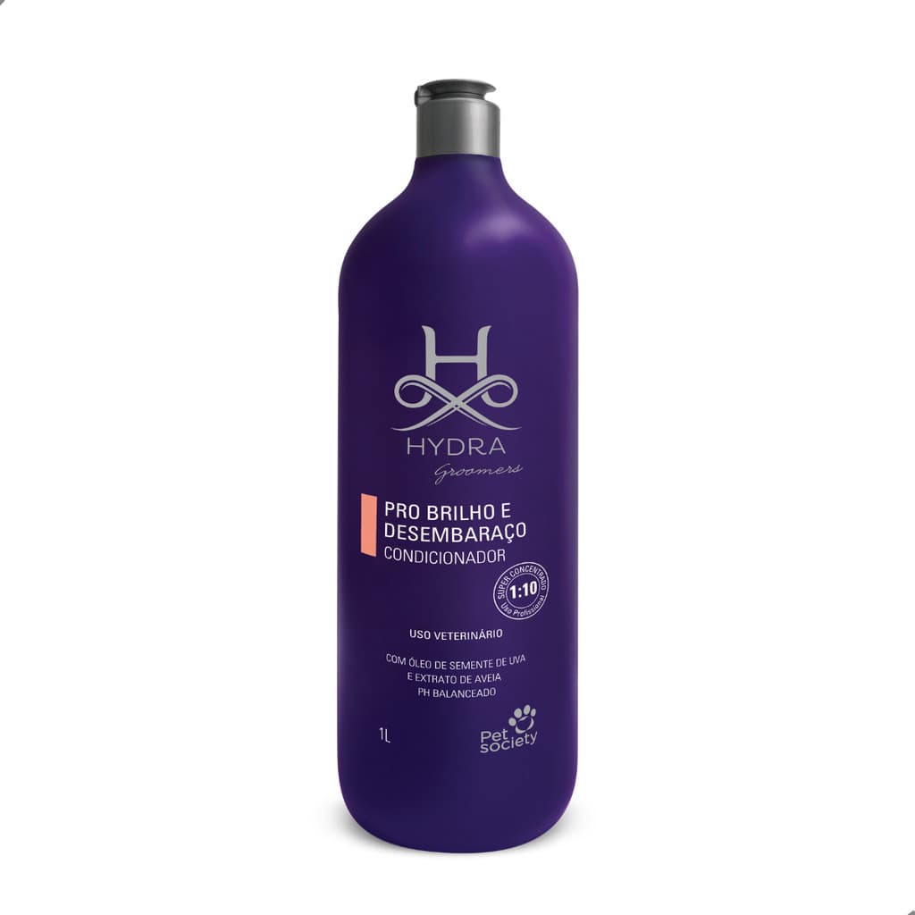 Creme Condicionador para Cachorro Desembaraçador Pro Brilho pH Balançeado Hydra Pet Society - 1 L