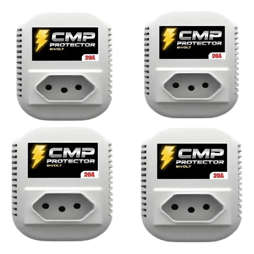 Kit Com 4 Dispositivos De Proteção De Tomada Padrão 20a