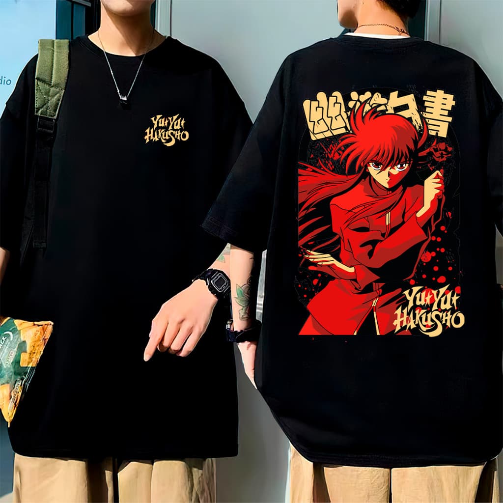 Camiseta Oversized Yu Anime Yu Mangá Hakusho Japonês