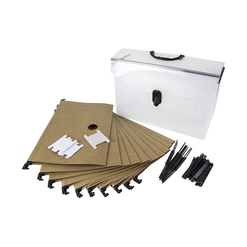 MALETA ARQUIVO 39X14X26CM 10 PASTAS SUSPENSAS KRAFT DELLO