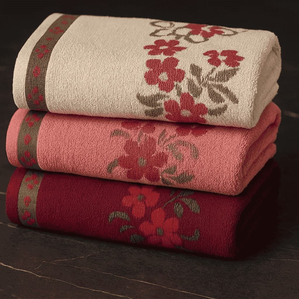 Kit 3 Toalhas de Banho Florata 100% Algodão 140x75cm Alta Absorção Macias Cores Sortidas