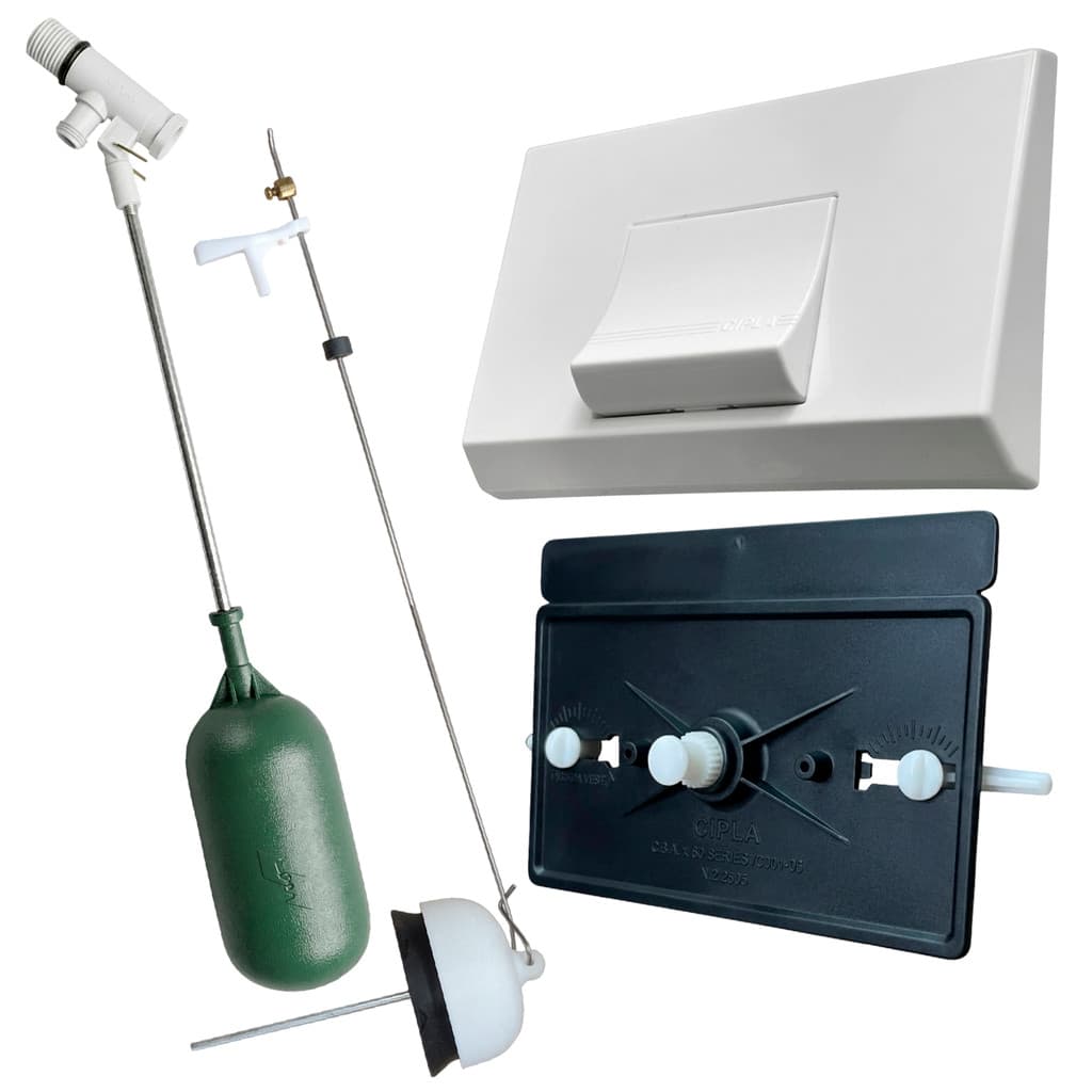Kit Reparo Completo para Caixa de Descarga Embutida Cipla