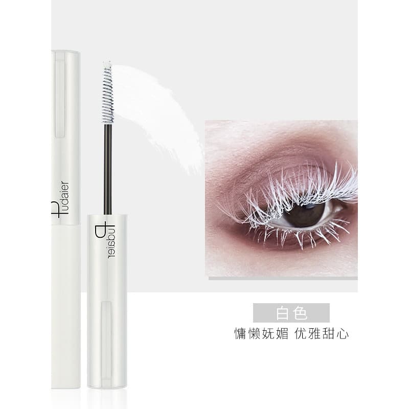 Cosplay branco colorido rímel fino escova cabeça Lolita desempenho passarela Curling não-manchas à prova dwaterproof águ