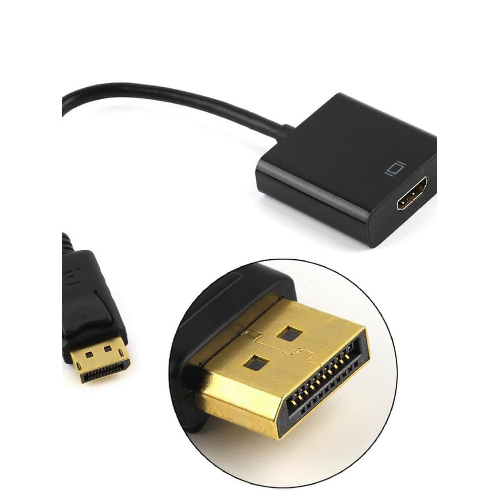 Cabo adaptador 1080P DP para HDMI Adaptador de computador ativo fêmea HD Promoção de cabo de conversão de cabo de dados