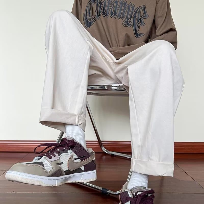 Japonês cityboy macacão calças masculinas verão estilo fino ins High street street street Wear estilo Hong Kong solto pe
