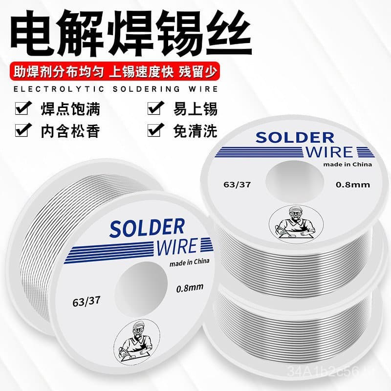 Venda direta do fabricante: fio de solda para comércio exterior 63/37, rolo pequeno de fio de estanho 0,6 0,8 1,0mm, fio