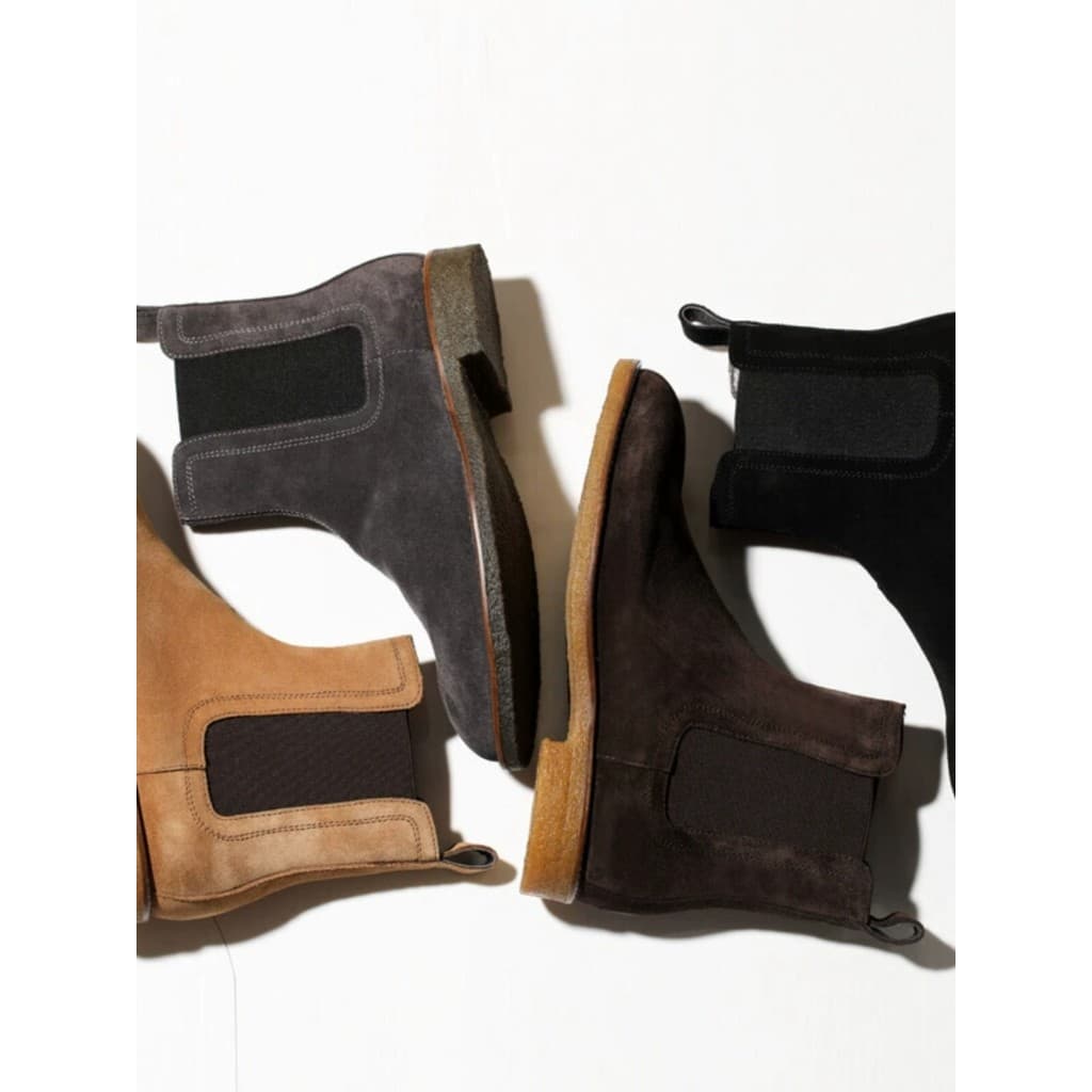 Novos sapatos masculinos britânico couro genuíno dedo do pé redondo Chelsea botas masculinas botas curtas moda Martin bo