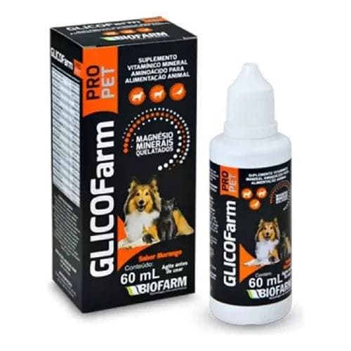 Glicofarm Pro Pet 60ml Complemento Alimentar para Cães e Gatos