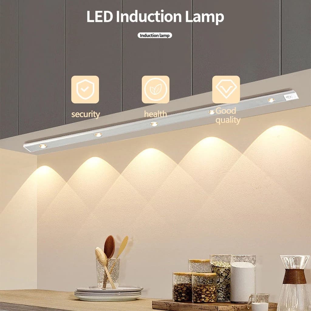 3 Cores 20/40/50/60/80cm Iluminação Led Ajustável Lâmpada Recarregável USB Sensor De Movimento Luz Para Cozinha E Sala D