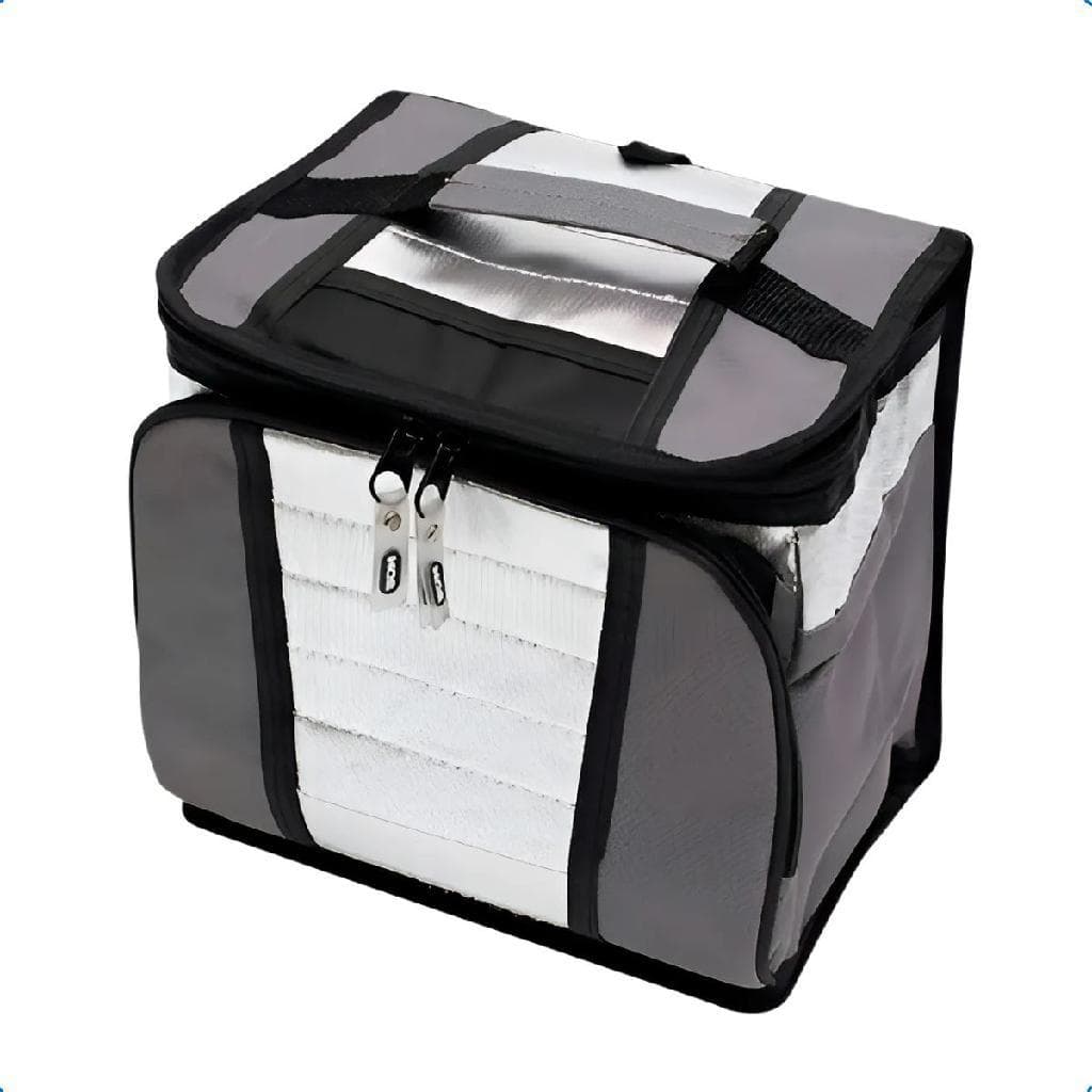Bolsa Térmica Dobrável Ice Cooler 7,5L Portátil Viagem - Cinza Chumbo